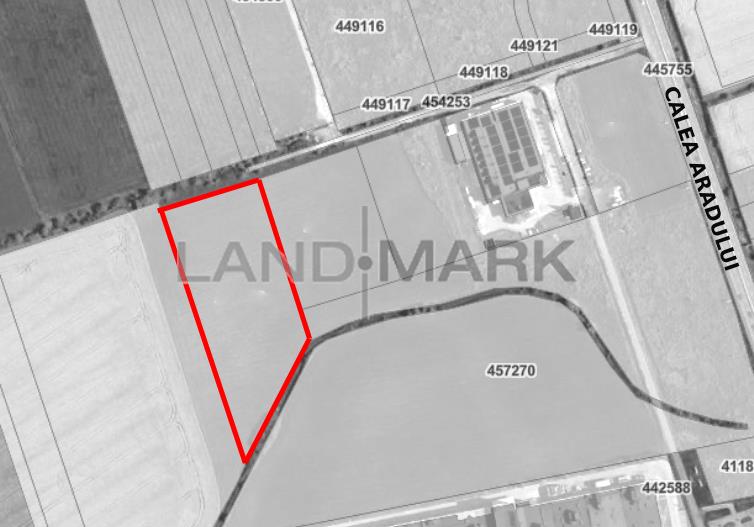 Teren cu PUZ industrial de vanzare in zona Aradului