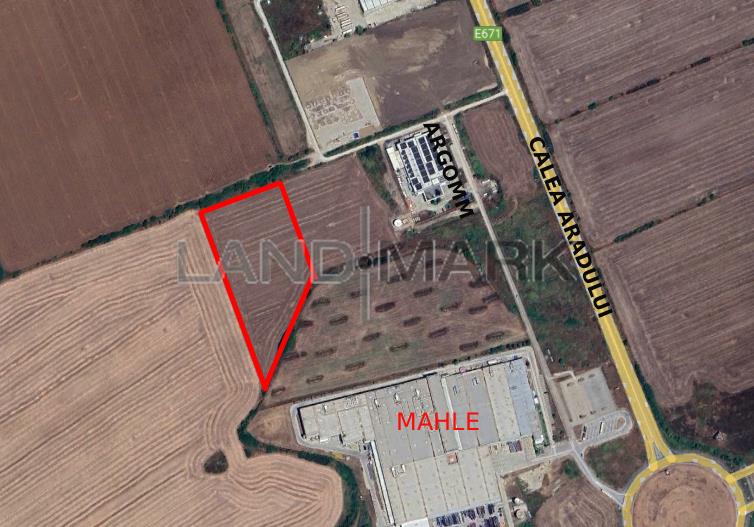 Teren cu PUZ industrial de vanzare in zona Aradului