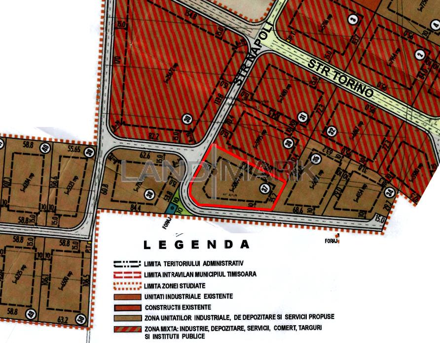 Teren industrial cu PUZ de vanzare in zona Sagului