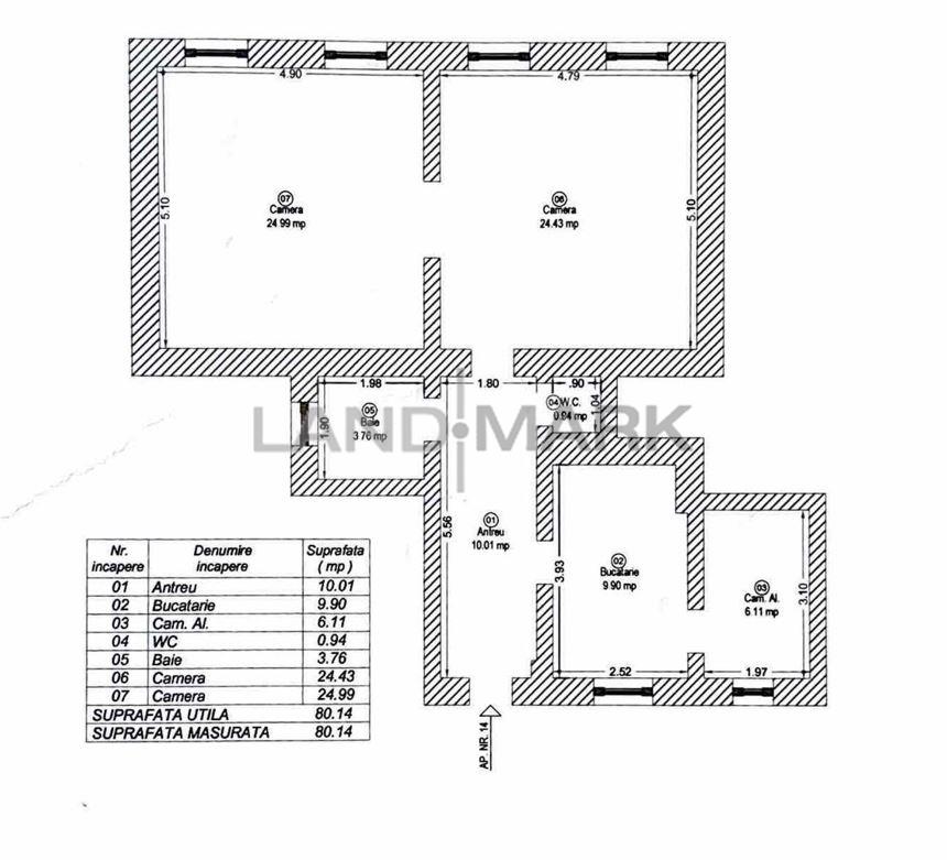COMISION 0%Apartament spatios 2 camere caldire istorica M.Kogalnicenu